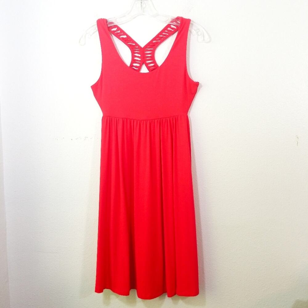 Cynthia Rowley red cutout racerback empire dress